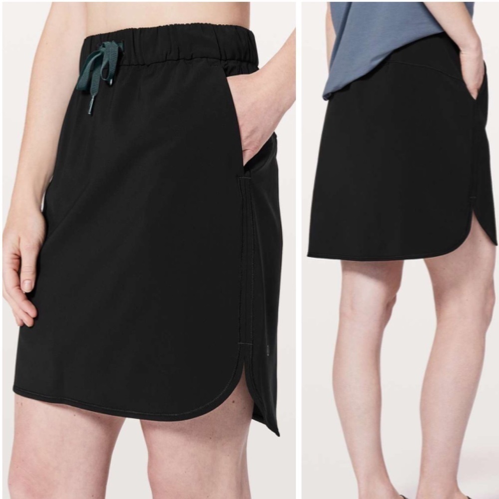 Lululemon On The Fly Skirt *21" in Luxtreme Black Athleisure Athletic